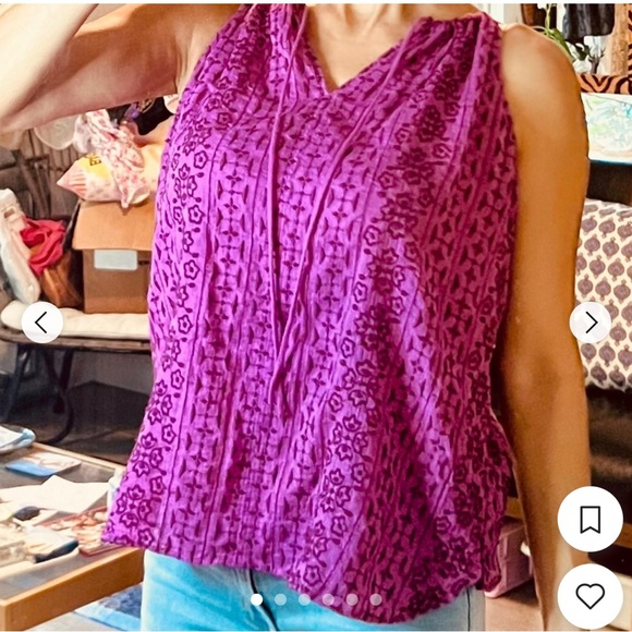 LOFT Tops - LOFT Pink and Purple Sleeveless Blouse Relaxed‎ Style